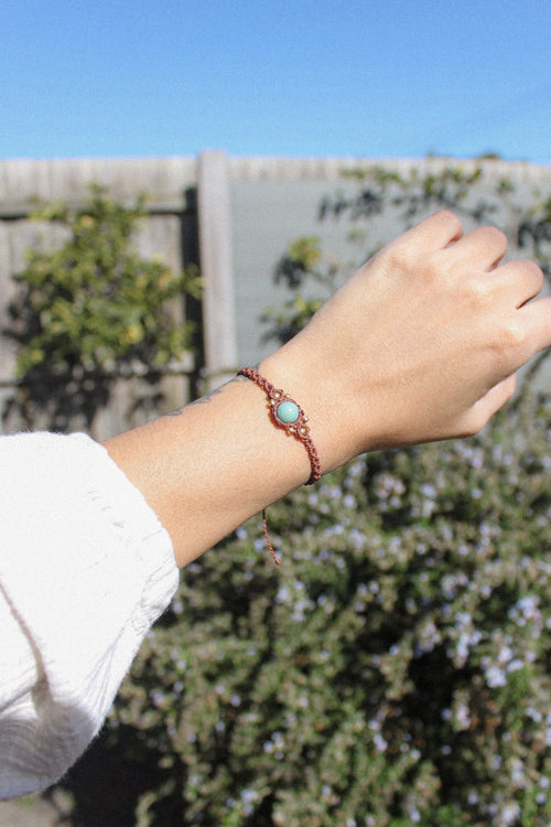 Amazonite Macrame Bracelet