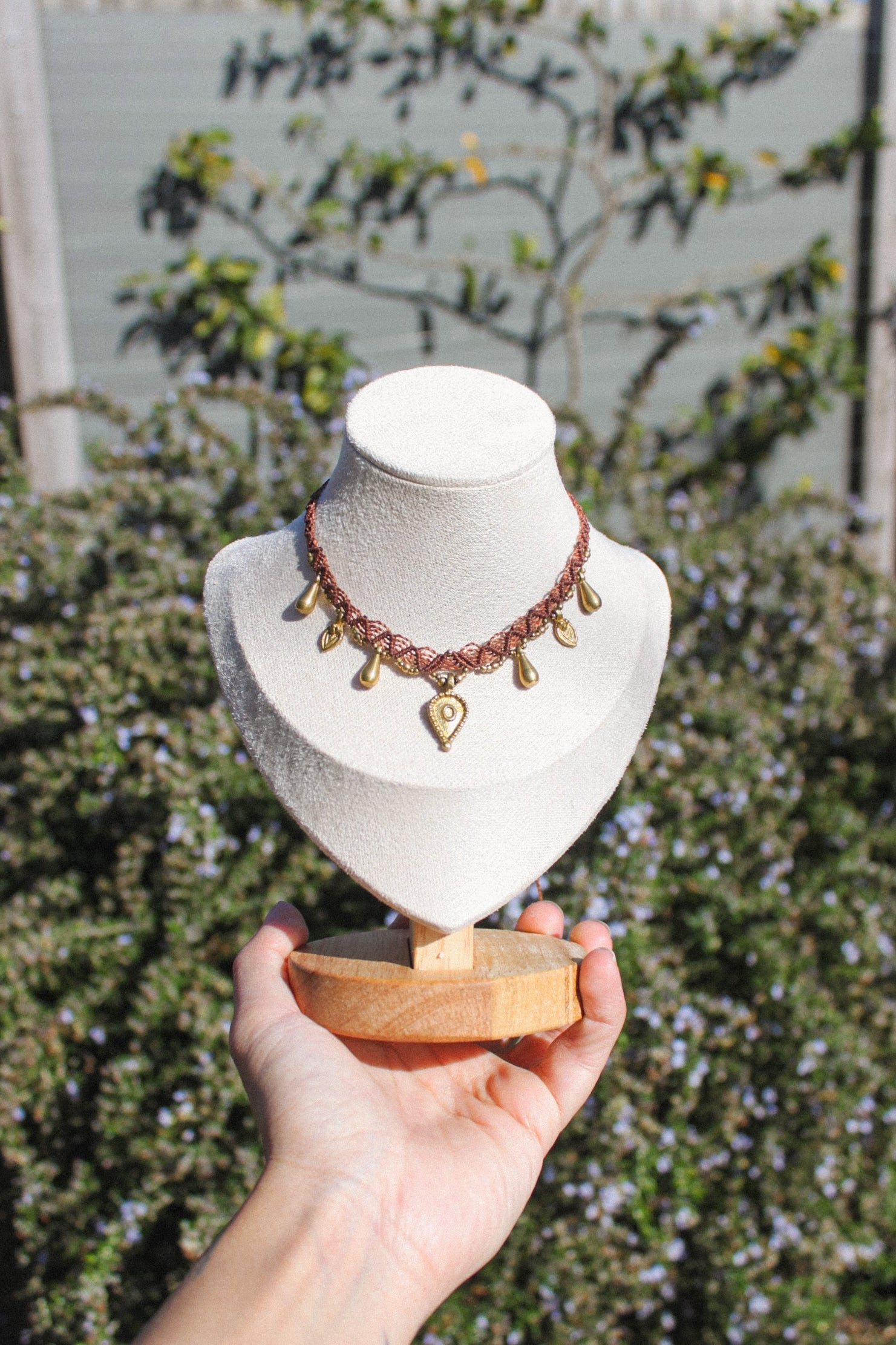 Brass Dropper Choker