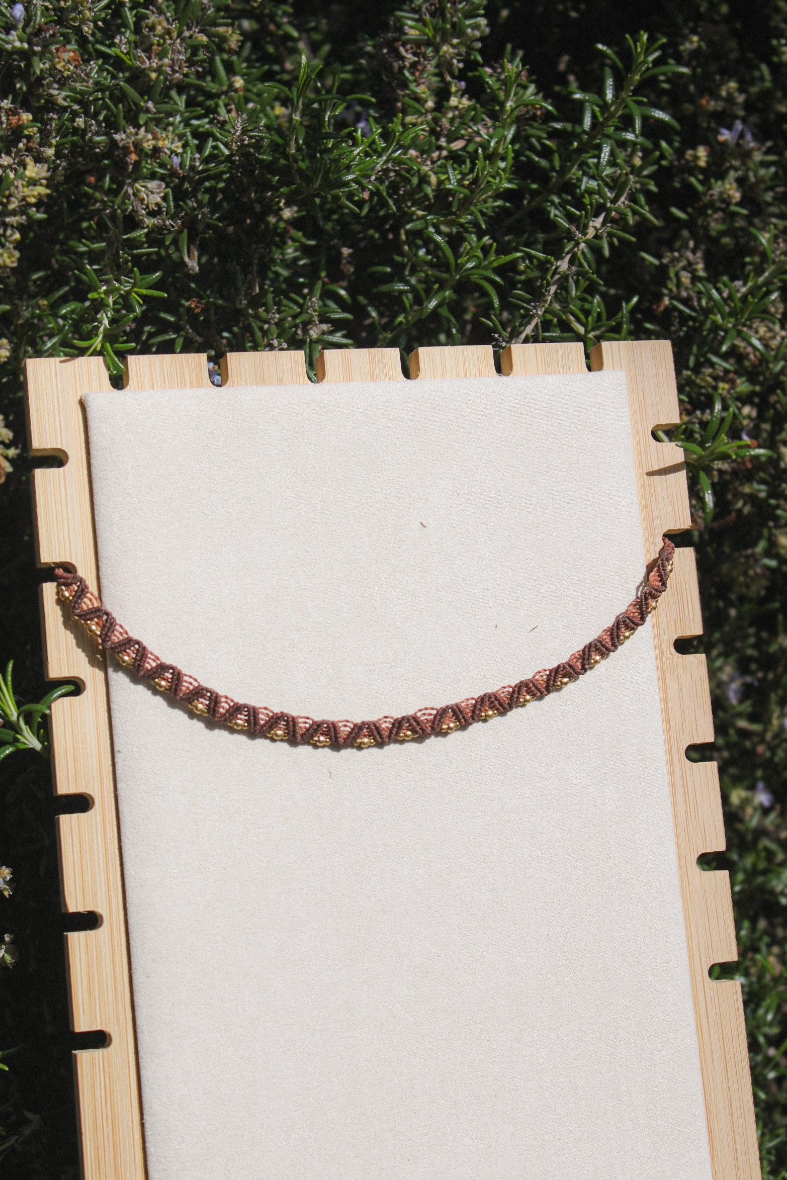 Brass Macrame Anklet