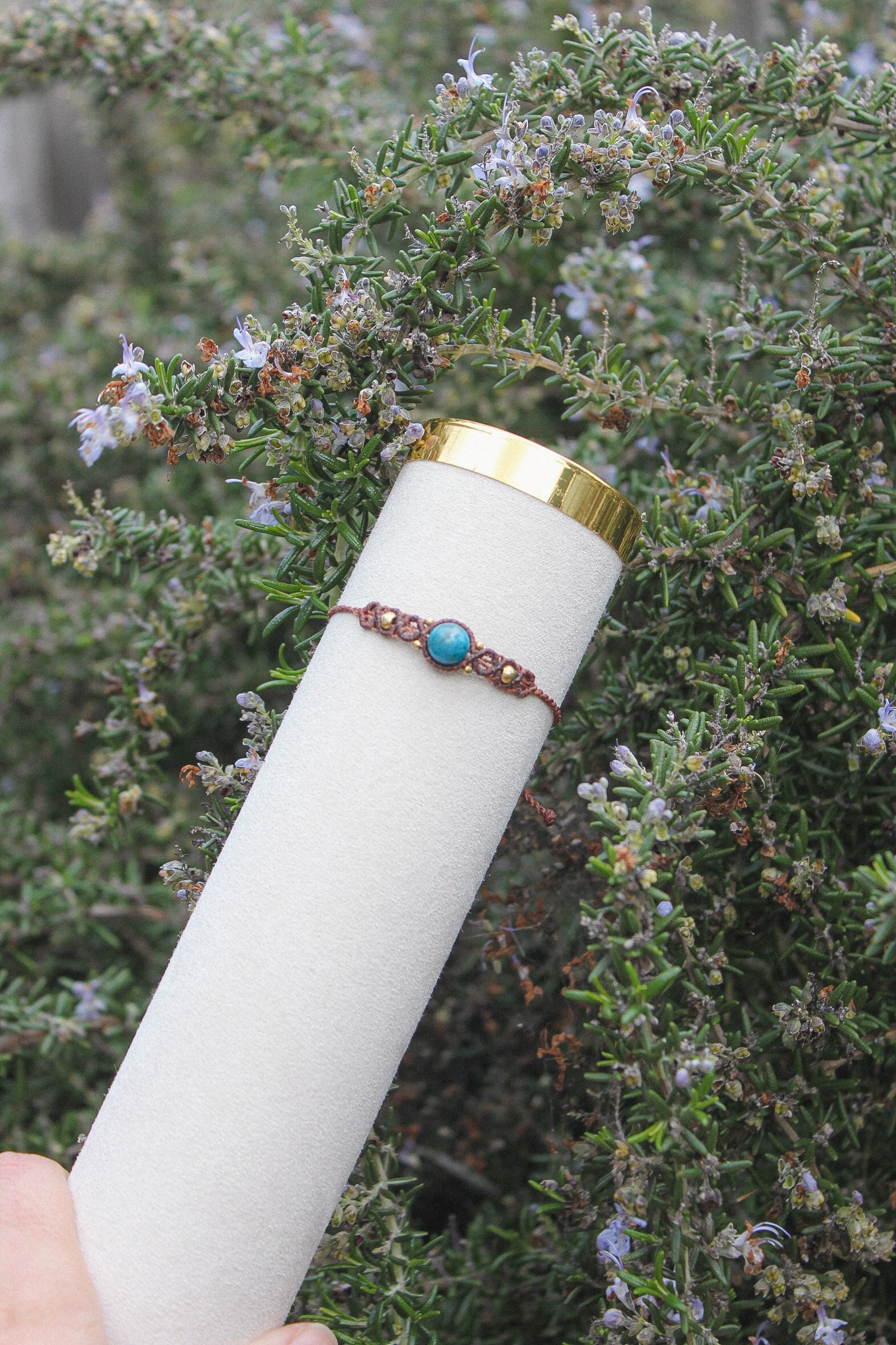 Apatite Macrame Bracelet