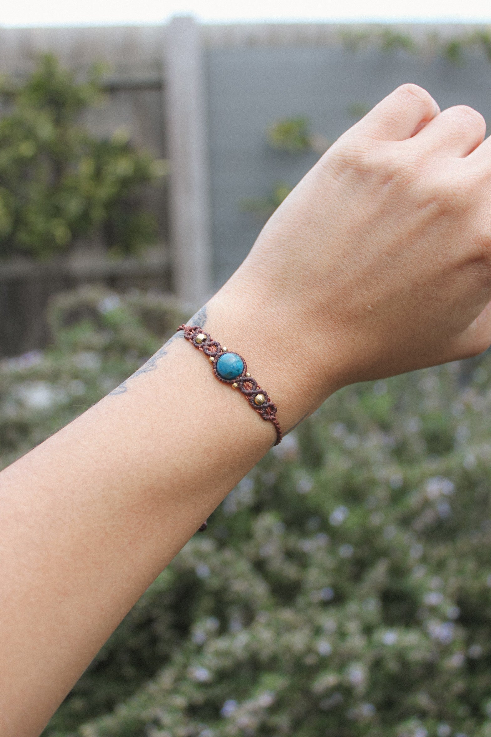 Apatite Macrame Bracelet