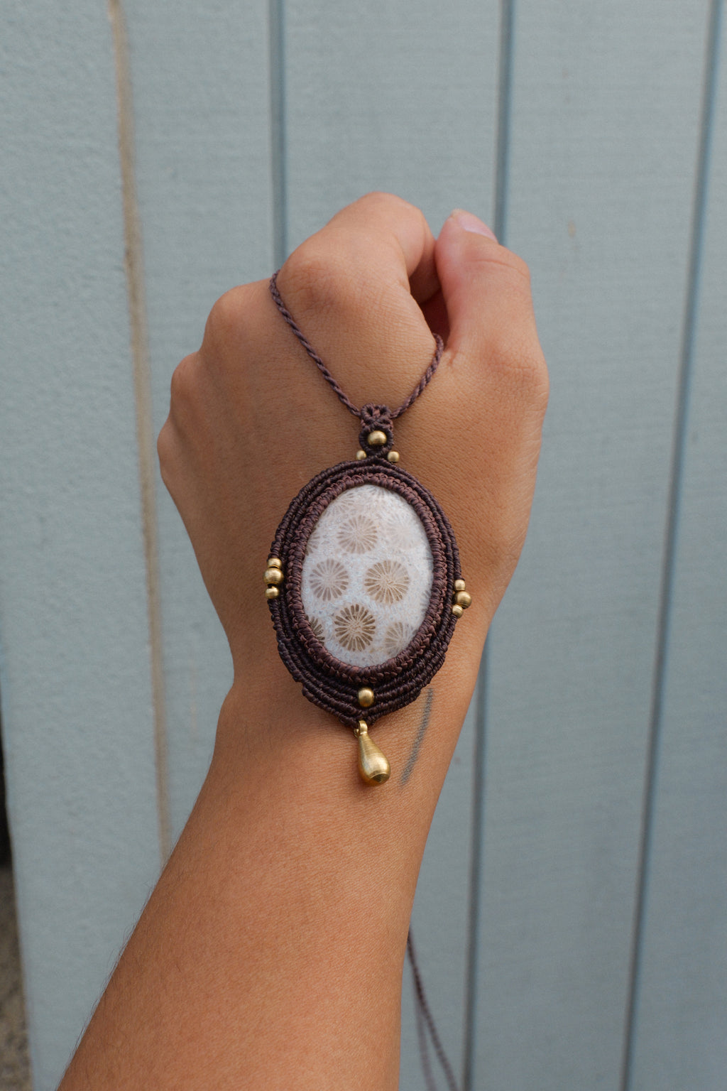 Fossilised Coral Pendant